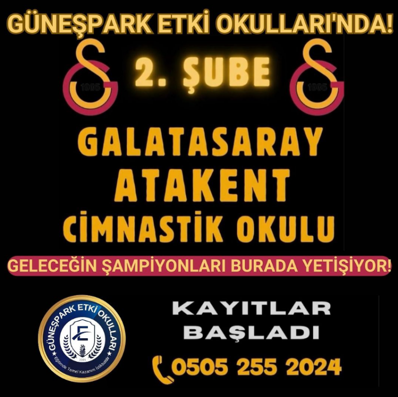 Galatasaray Atakent Cimnastik Okulu 2. Şube, Güneşpark Etki Okulları’nda!